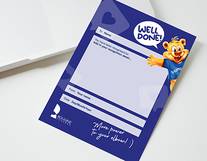Routine Pharmed HR compliment card design