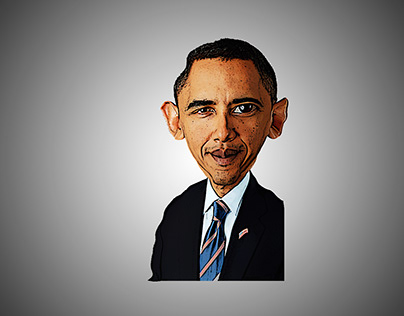Barack Obama caricature cartoon art