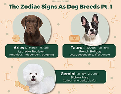 The Zodiac Signs as Dog Breeds (Posh Paws)