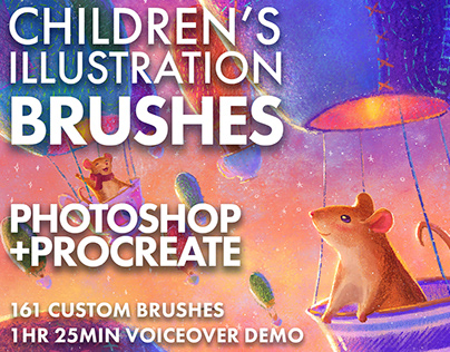 Children's Illustration Brushes - Photoshop & Procreate