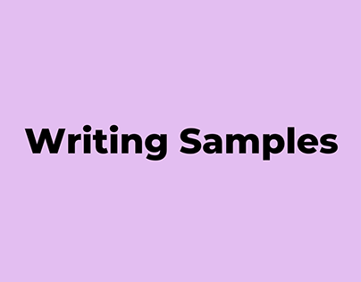 Writing Samples