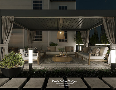 Residential Villa Front Yard patio & landscape design