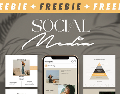 FREE Canva & PS Morning Vibes Social Media Kit