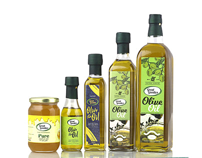 Photography of honey and olive oil products