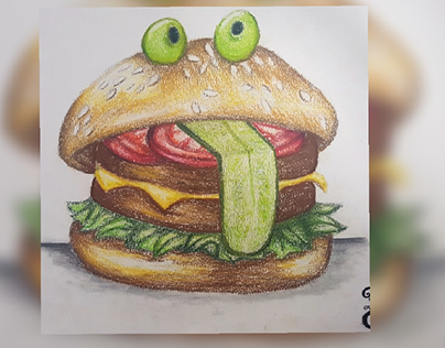 hamburger tekening