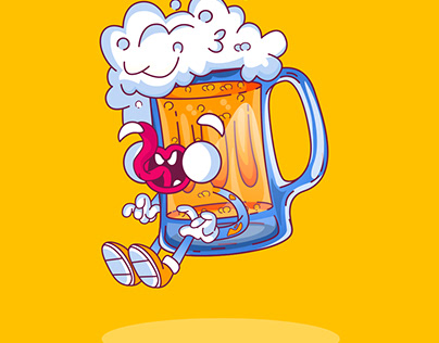 Beer illustration art