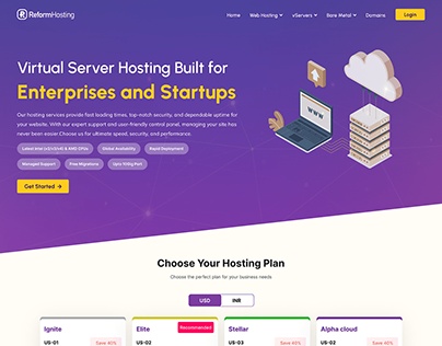 Project thumbnail - Reform Hosting Website (Landing Page)
