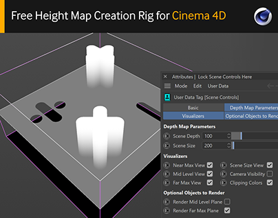 Free Height (Displacement) Map Rig for Cinema 4D