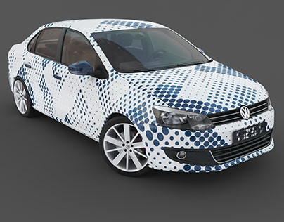 Volkswagen Polo Sedan 3D modeling and visualization