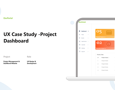 UX Case Study - Project DashBoard