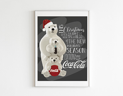 "Christmas Coca-Cola" Typographic Illustration