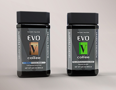 EVO Coffee Jar Label Design