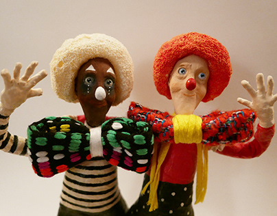 Clown & Mime (Stop motion puppets)