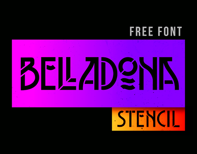 BELLADONA STENCIL | Free Font