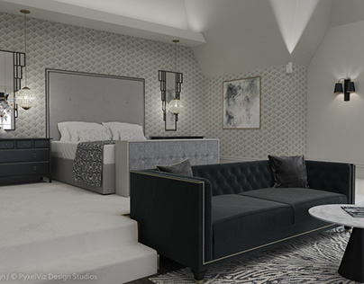 CGI for Master bedroom - Surrey, UK