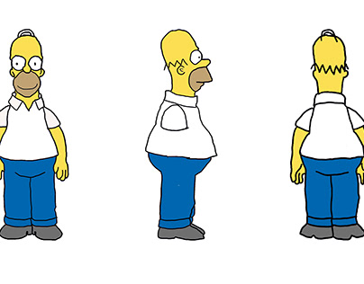 Concet, Model Sheet e Cenário do Projeto dos Simpsons.