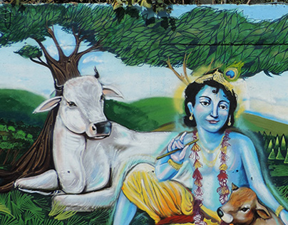 God save the cows_ murales@Villa Vrindavana