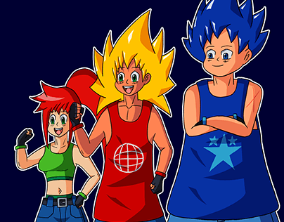 Main Trio character design