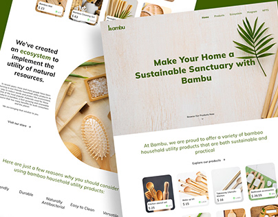 Landing page for an eco-friendly project- Bambu