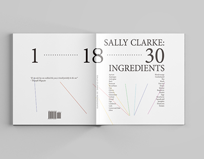 'Sally Clarke: 30 Ingredients'. 2016.