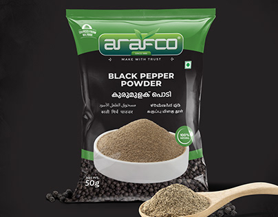 Arafco Foods Pepper Powder Package Design
