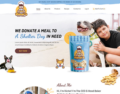 Dog Food Webpage Design