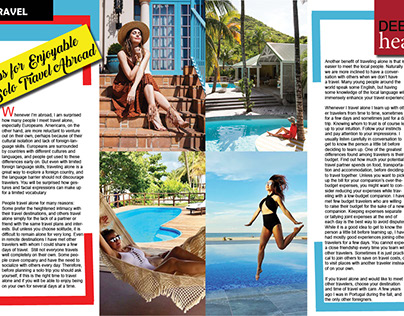 Graphics design,travel magazine,fashion magazine