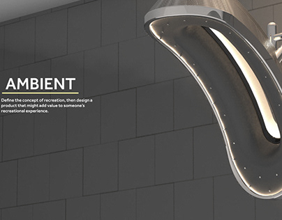 Ambient, shower head that emits light and ambient noise