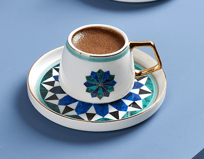 Karaca - Roman 6 Kişilik Kahve Fincan Takımı