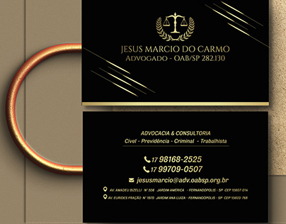 cartão de visita para o Advogado Jesus Carmo