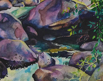 waterfall (water colour)