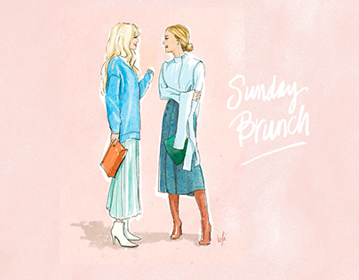 Sunday Brunch Fashion Illustration