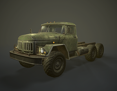 Low poly truck ural