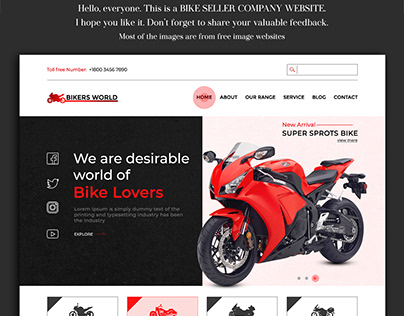 Project thumbnail - Bike Seller Company Website