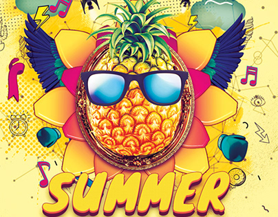 Summer festival flyer design