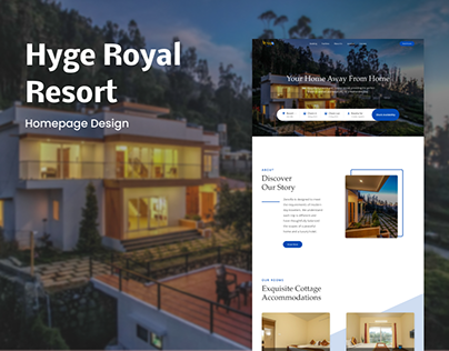 Hyge Royal Resort: Website Homepage Design