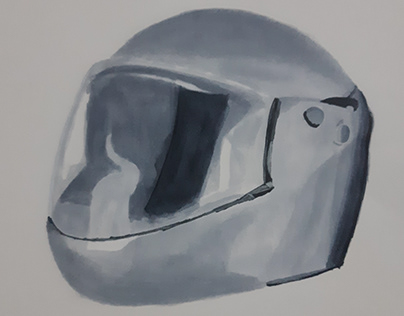 Black and White Helmet