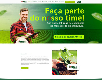 Website Amtec Bioagrícola