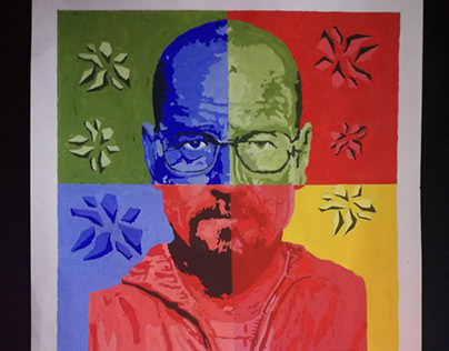 Walter White Contrasting Color Art Work