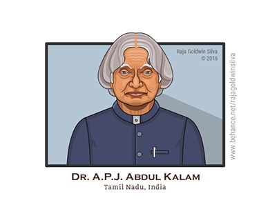 Abdul Kalam - Portrait Illustration