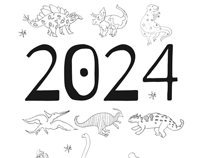 Project thumbnail - 2024 Calendar with Dinosaur Illustrations