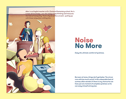 Noise No More: Illustration Ad for Air Conditioner