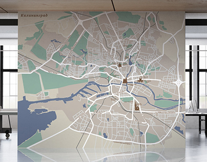 Схематическая карта города Калининграда