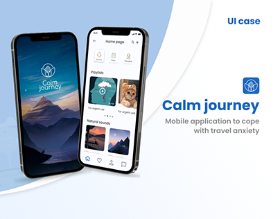 Mobile application for calm journey/ UI