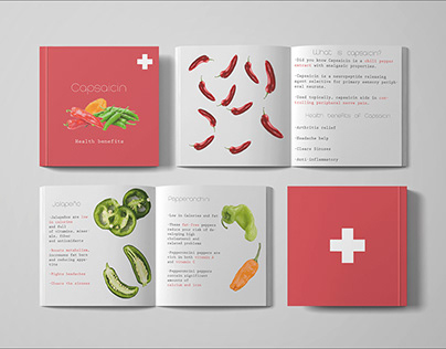 Graphic design Hot peppers benefits booklet