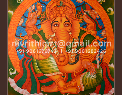 Kerala mural painting – Ganapathi