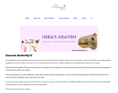 WordPress blog development and design for Hera's Heaven