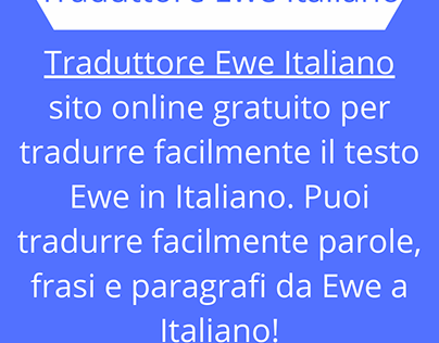 Traduttore Ewe Italiano