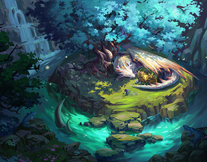 "Dragon's treasure" - Background environment