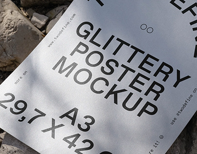 Glittery poster mockup – FREE SAMPLE